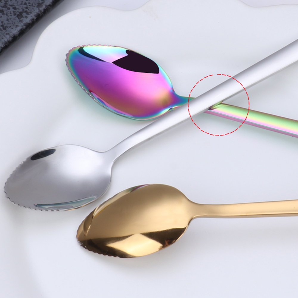 Title 5, 304 stainless steel titanium-plated fruit scoop