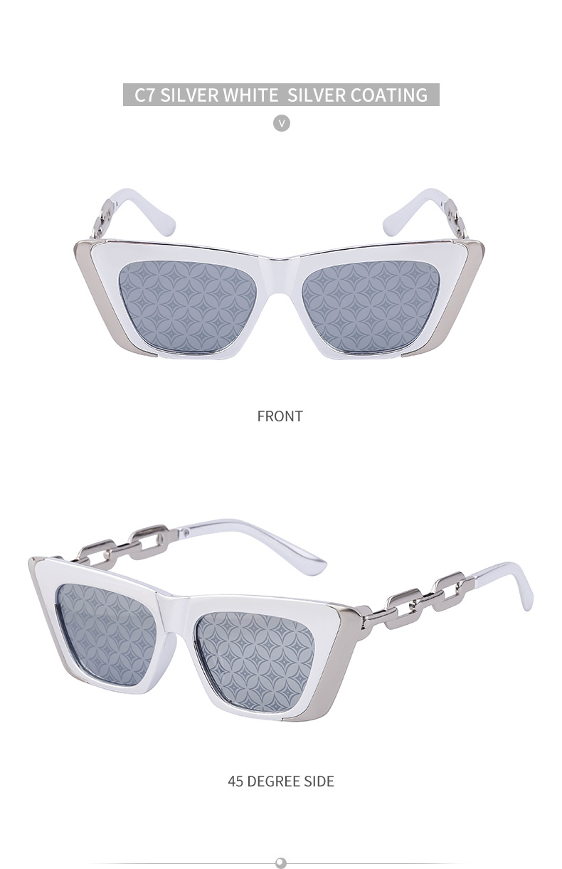 Title 6, Chain Small Frame Sunglasses Personality Cat Eyes