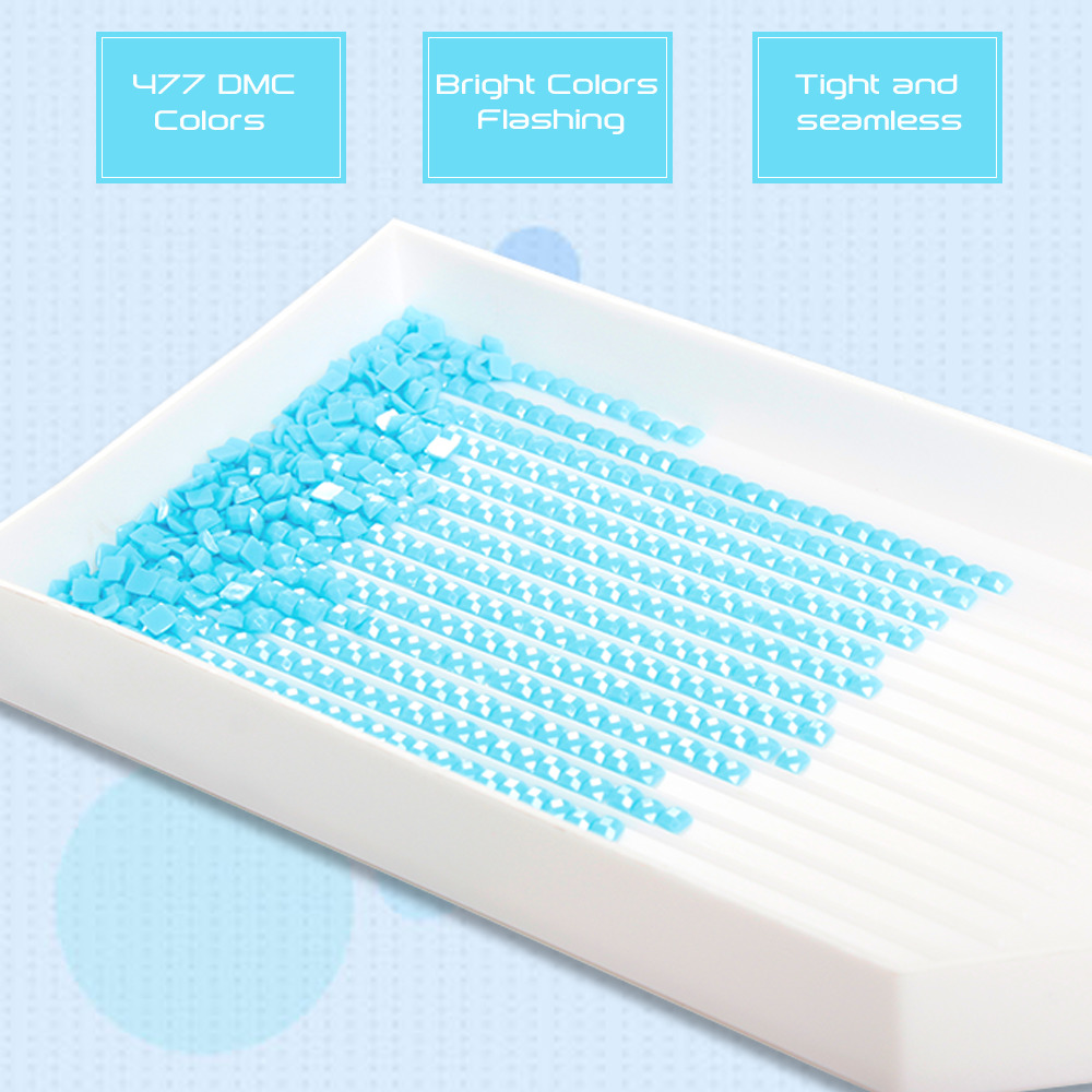 لوحة من الماس بتصميم منظر طبيعي لعيد الميلاد - ديكور منزلي للتطريز