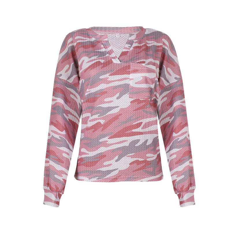 Title 7, Tie-Dye Printed Long-Sleeved V-Neck Pocket Casu...