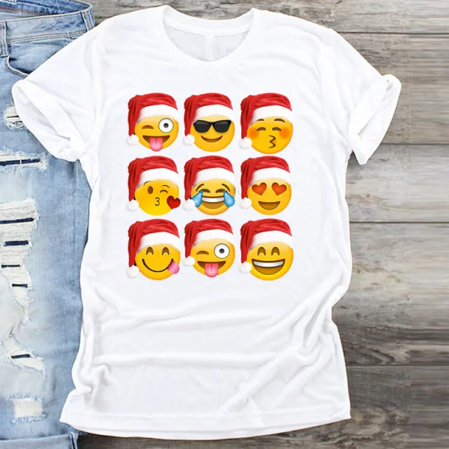 Christmas Short sleeved Round Neck Girlfriends Outfit C7 - Shop at LoveMi