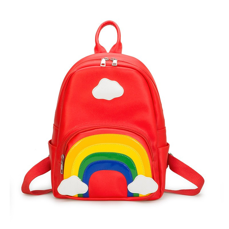 Title 6, Snack-Tasche, modischer Pu-Regenbogen-Trend-Ruc...