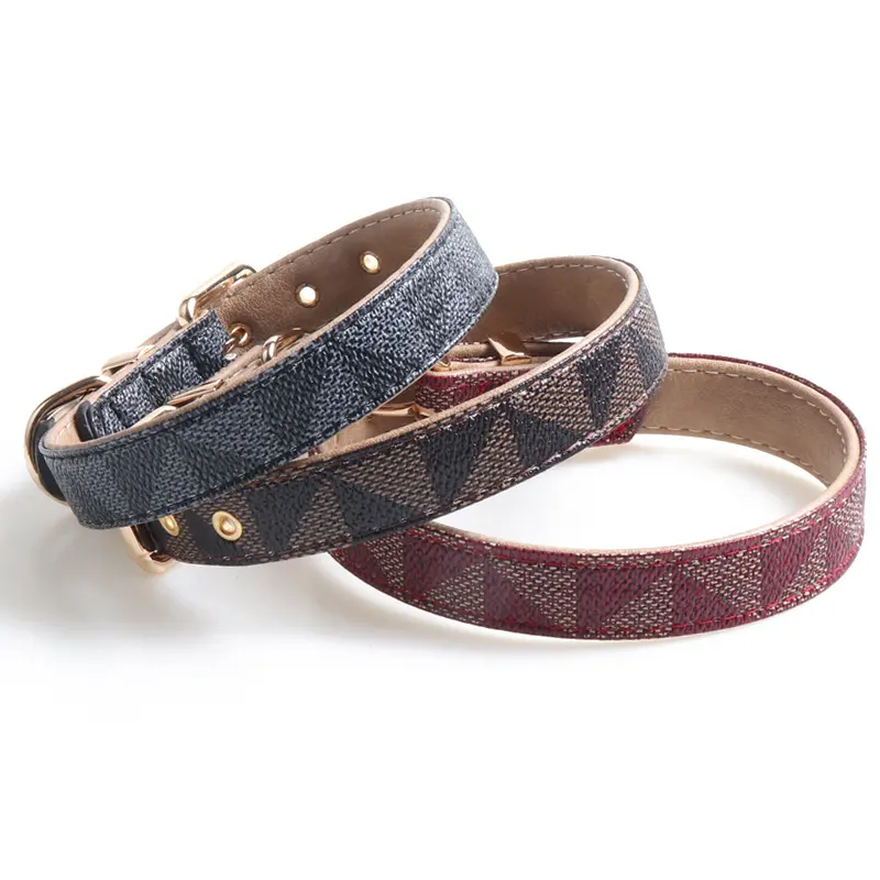 Pet Collar PU Leather Dog Exquisite Fashion Dog