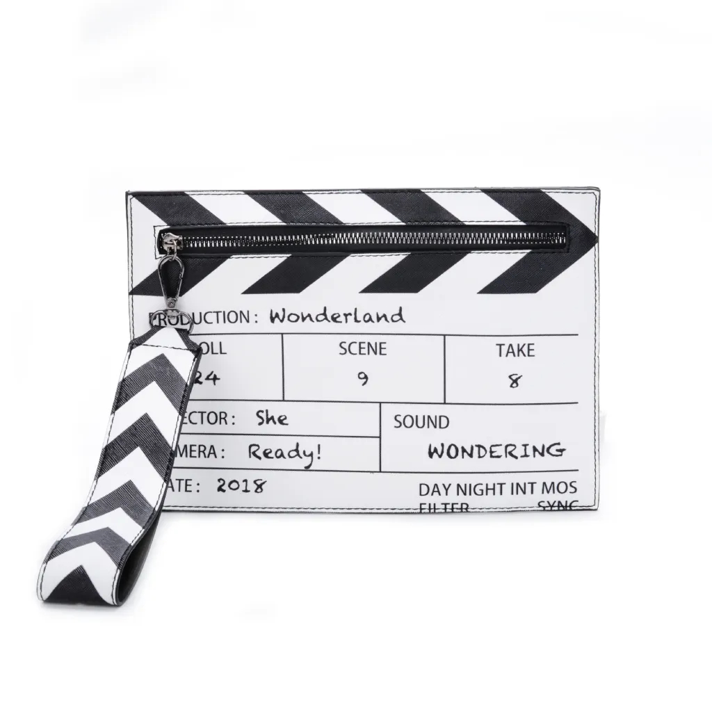 Movie Prop Design Pu Leather Casual Women's Clutch Envelope Bag Women Shoulder Bags Crossbody Messener Bag - White