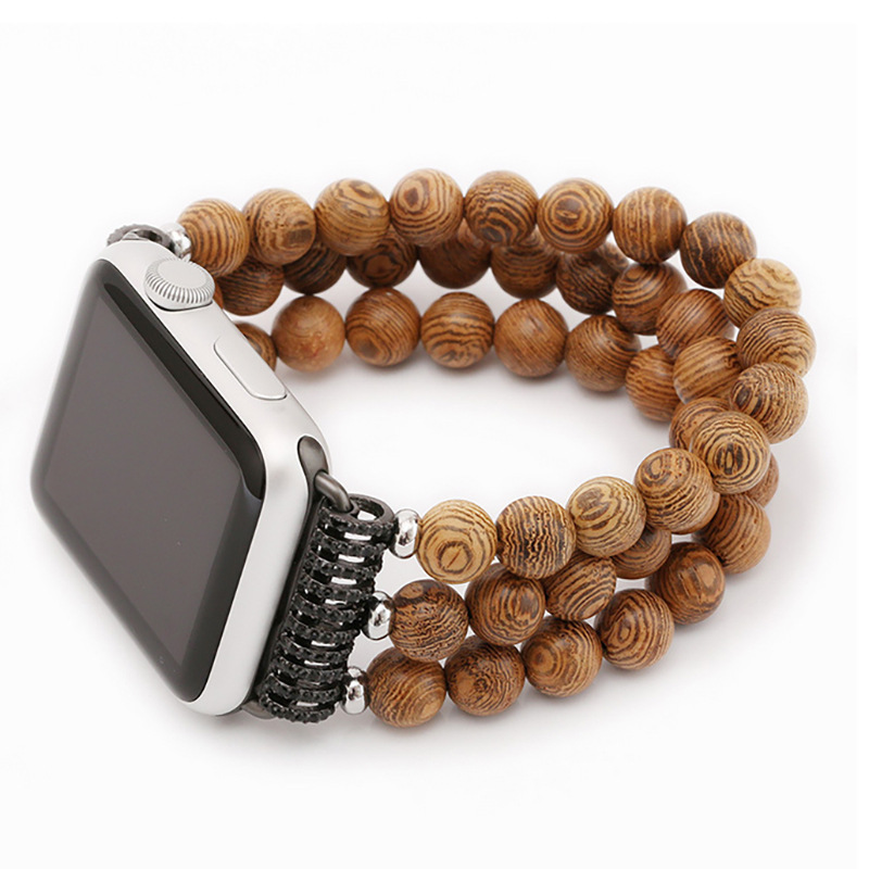 Title 5, Prayer Bead Bodhi Bracelet Wooden Bead Watch Strap