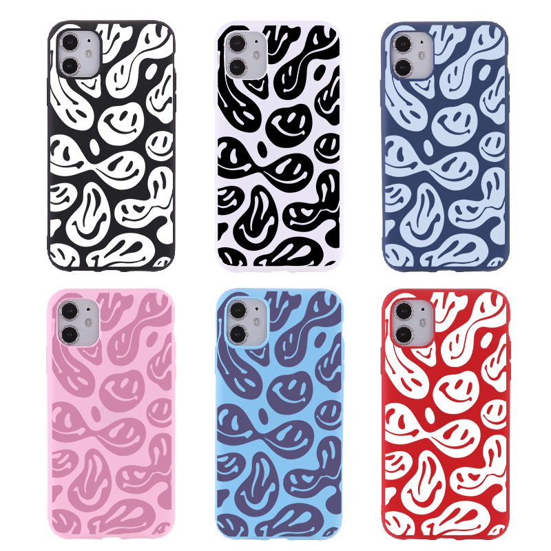 Coque de téléphone souple givrée avec smiley – 1 style – iPhone 11
