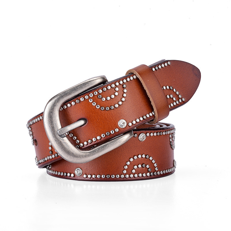 Title 8, Girly Pants Belt With Rhinestone Inlaid Alloy P...