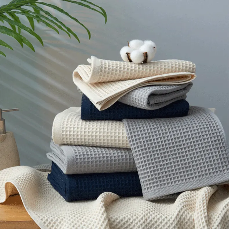Pure Cotton Japanese-style Absorbent Household Honeycomb Pattern
