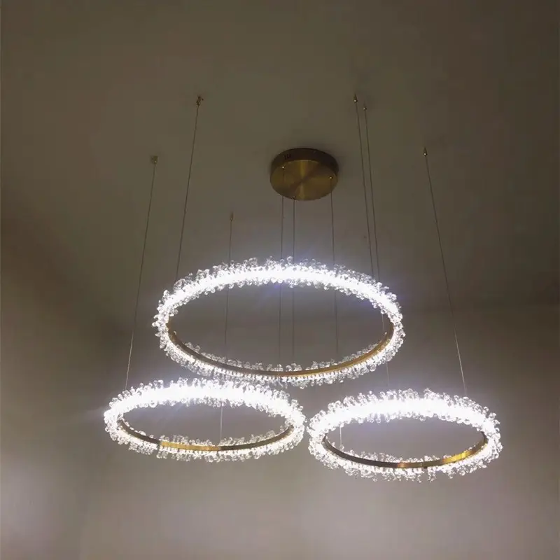 Living Room Crystal Chandelier Modern Style Electroplated