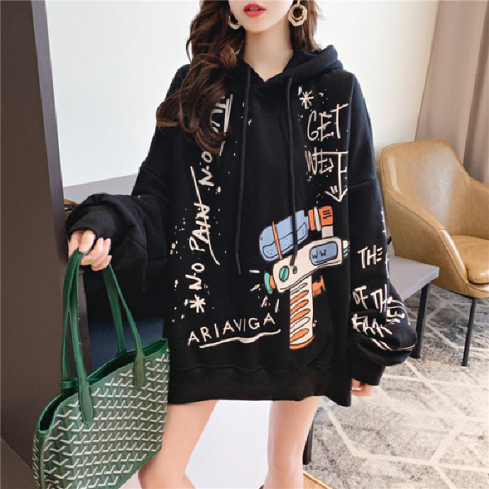 Loose Trendy Graffiti Top Lazy Style Jacket