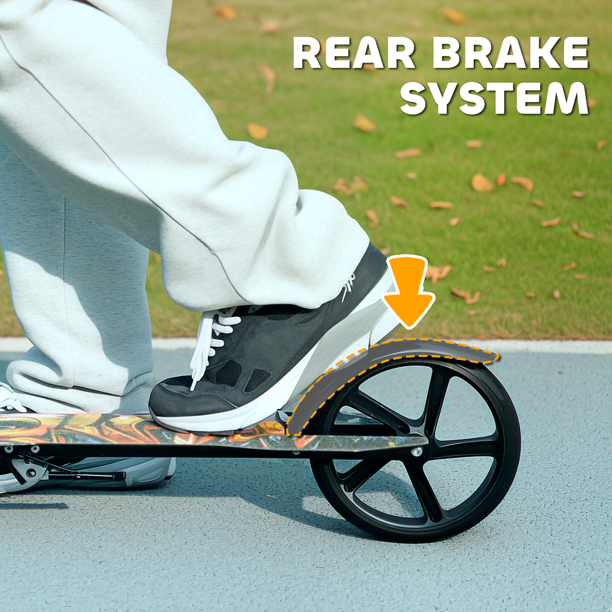 Foldable Children's Scooter With Adjustable Handlebars, 200mm Large Wheels — image 10