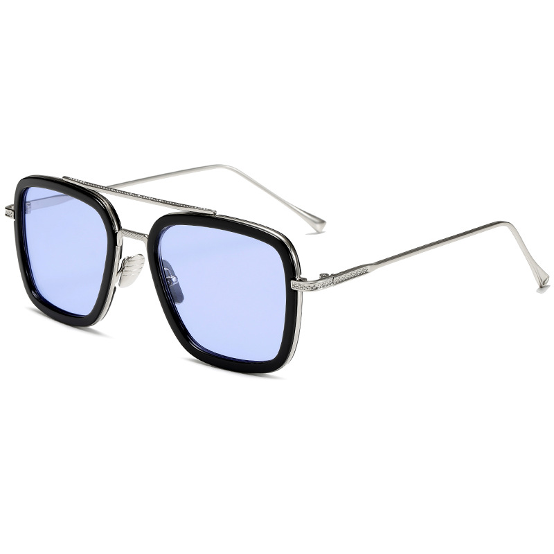 Title 3, New Fashion Sunglasses Men Metal Square Iron Ma...