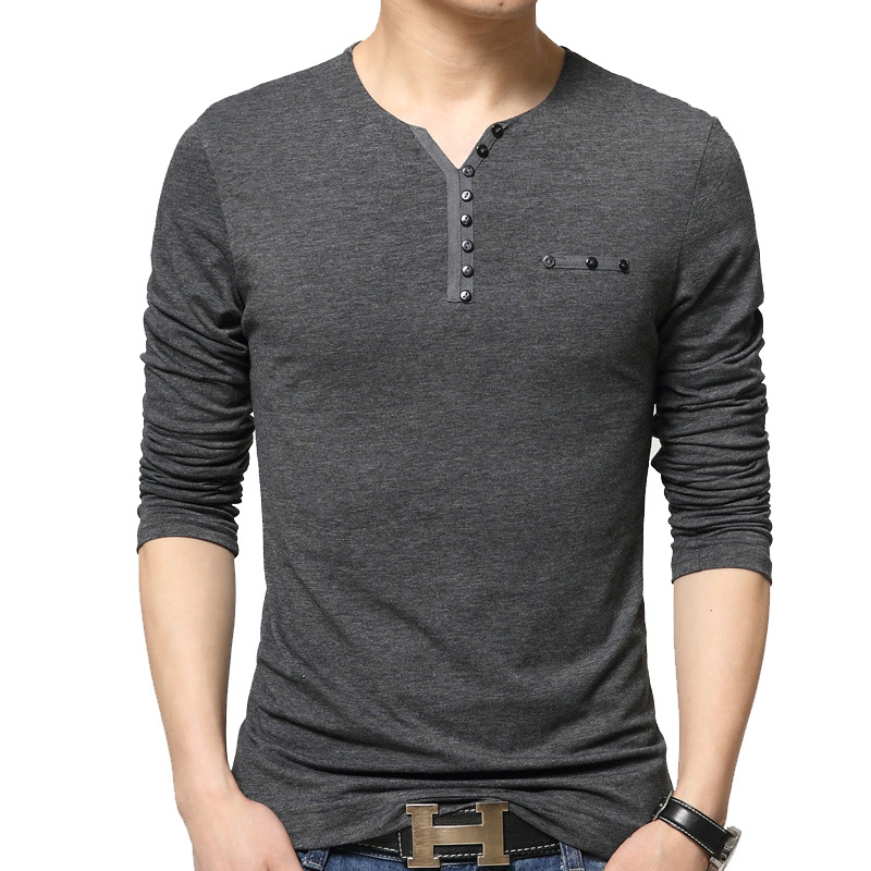 Title 4, Mens Cotton Long-sleeved T-shirt Korean Versio...