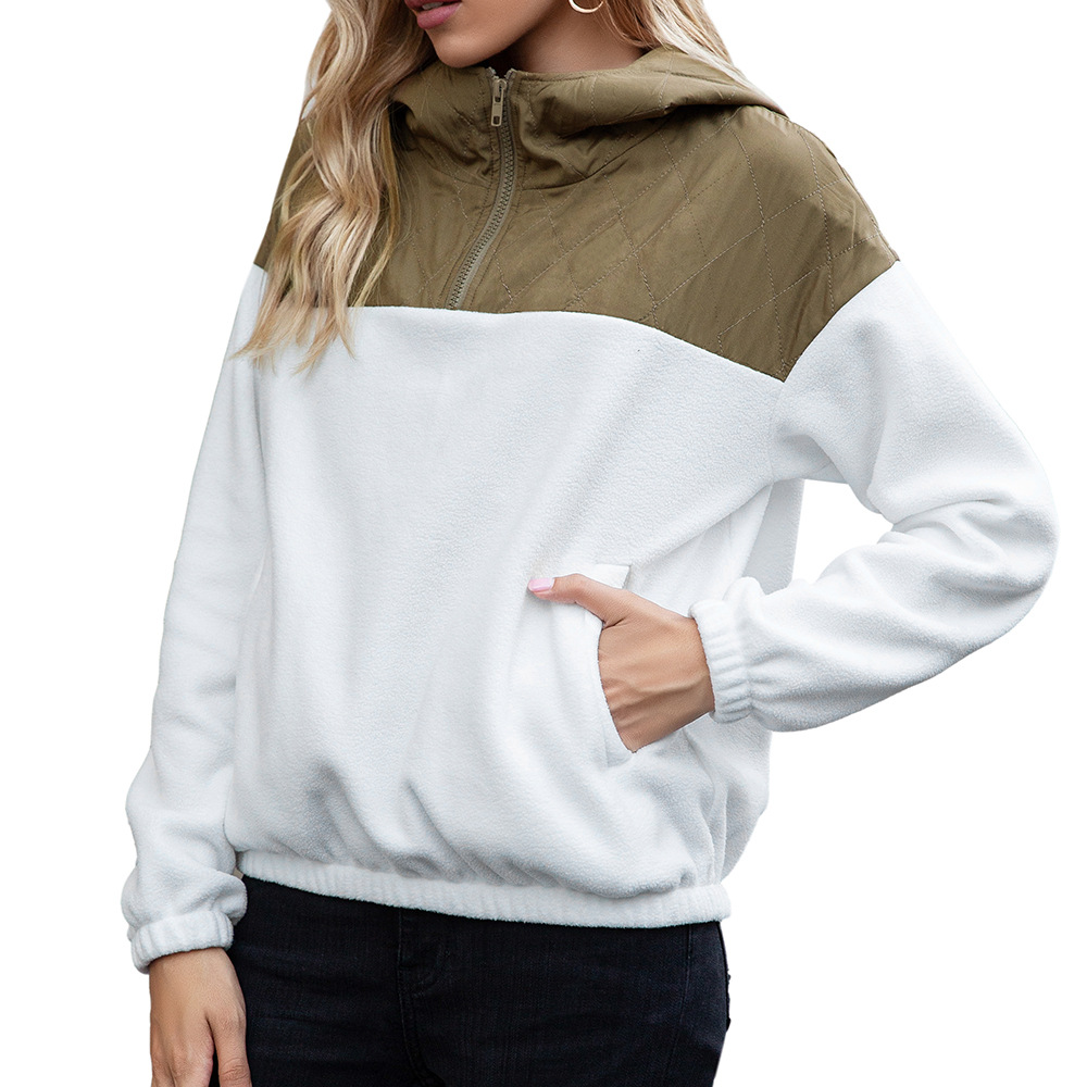 Title 1, Loose plush sweater with pullover hood