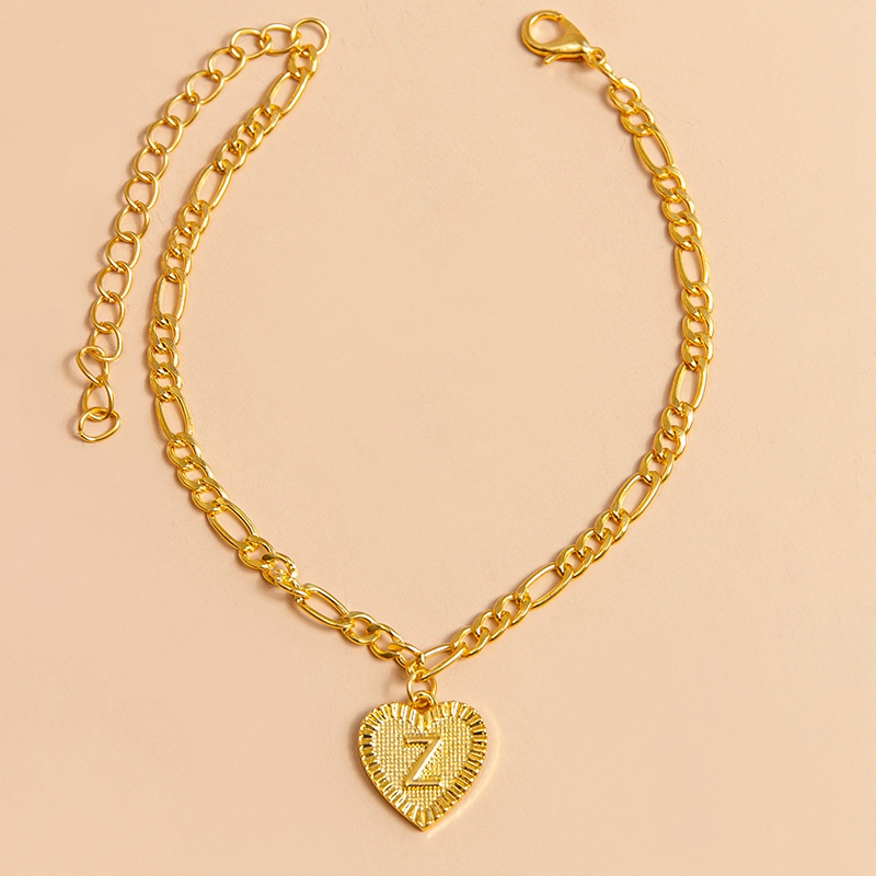 … Color Heart Pendant Foot Bracelets Women