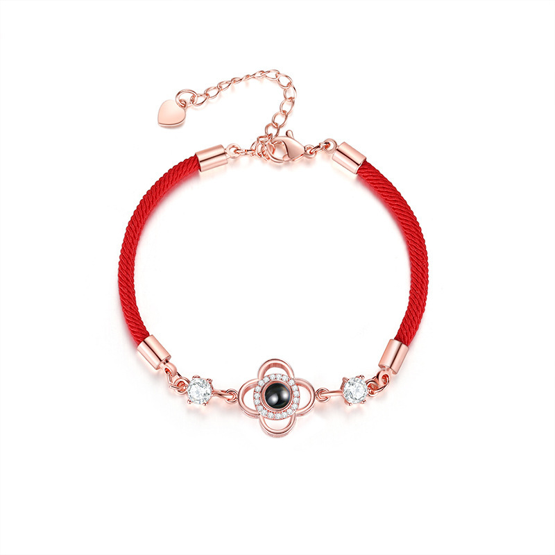 100 Languages I Love You Bracelet Four Leaf Clover