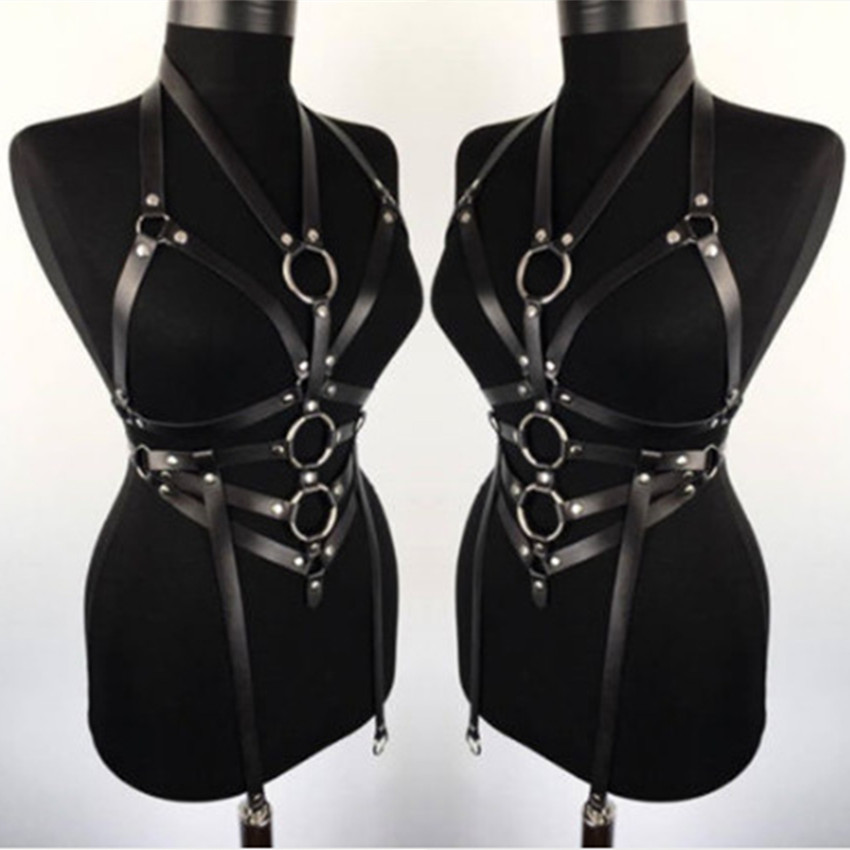 Title 2, Nightclub leather strappy PV bra set