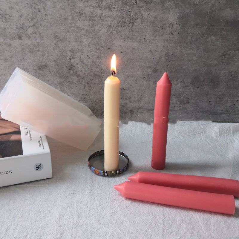 Mini Tapered Candle Long Pole Cylindrical Silicone Mold