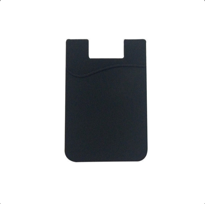 5x Silicone Credit Card Holder Cell Phone Wallet Pocket Sticker Adhesive Black 7