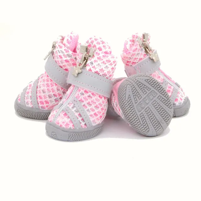 Breathable Sports Pet Small And Medium sized Dog Shoes 4.Pink Shoes - Shop at LoveMi
