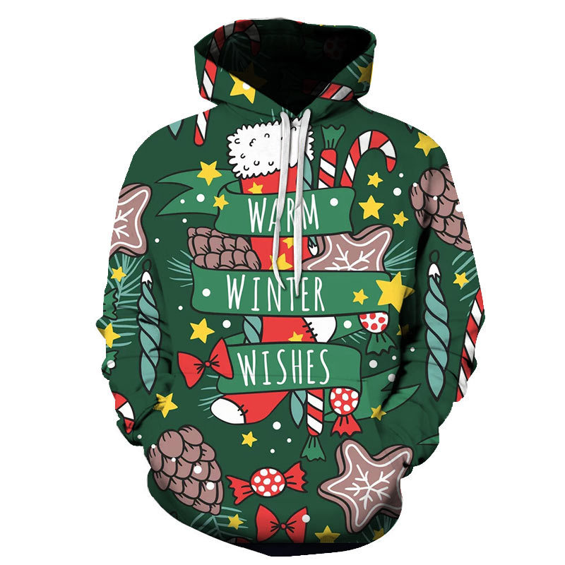 Title 7, Herren-Sweatshirt mit Weihnachtsmotiv und Kapuz...