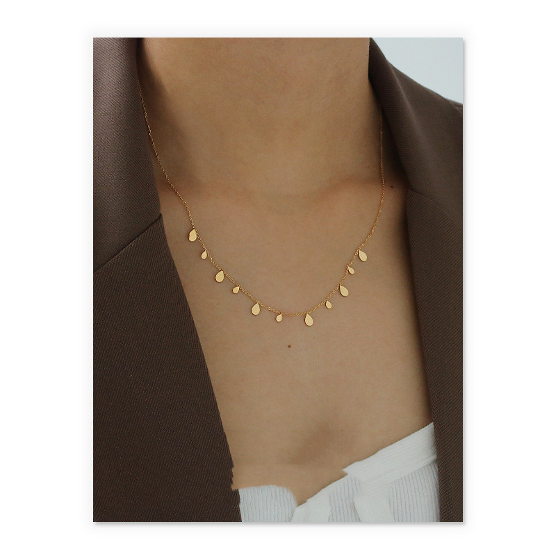 Simple Fashion Temperament Tassel Drop Pendant Necklace Women