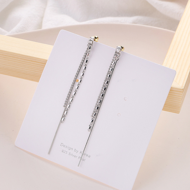 Trendy Long Tassels Show Thin Face Without Pierced Ear Clips