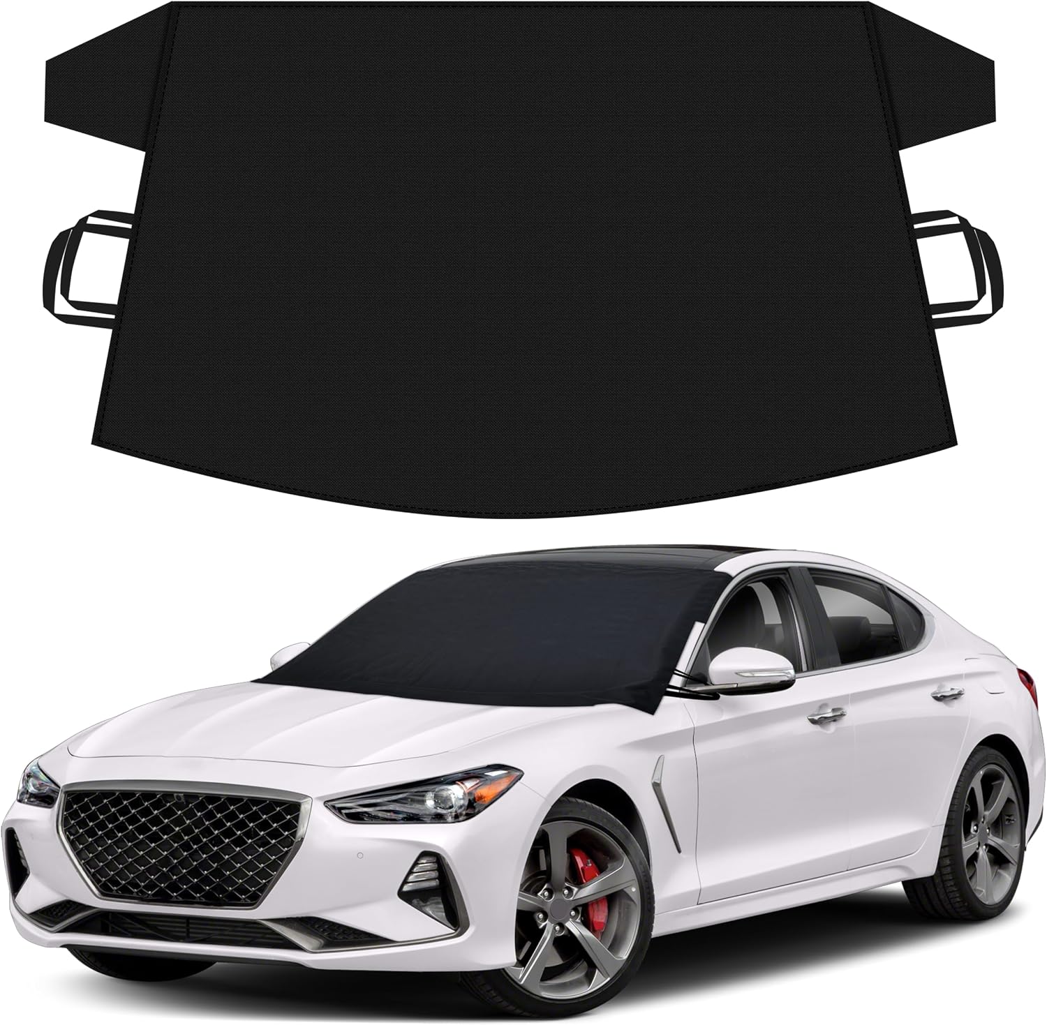 Windshield Snow Cover, Car Ice And Snow Protector For Windshield, Frost Shield And Winter Weather Protection 3