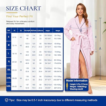 RONGTAI Women's Luxury Robe, Long Soft Bathrobe, Cozy