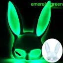 Emerald Green White Bunny