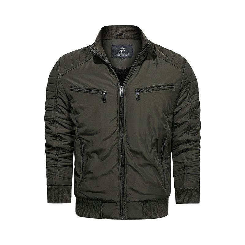 Cotton Jacket Men's Spot Solid Color Zipper Men's Casual Jacket