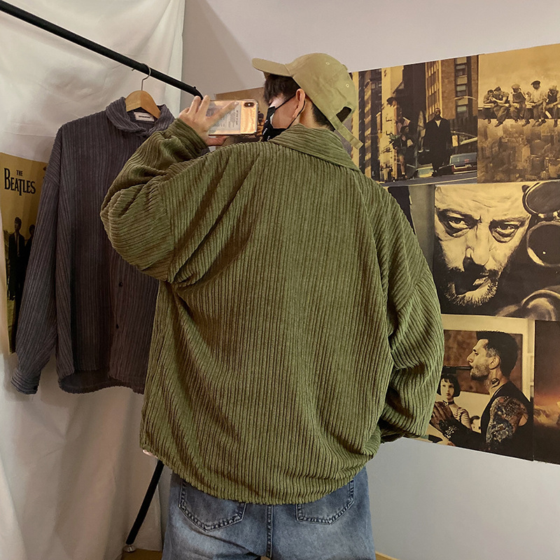 Men's And Women's Corduroy Long-sleeved Shirt All-match Shirt Jacket