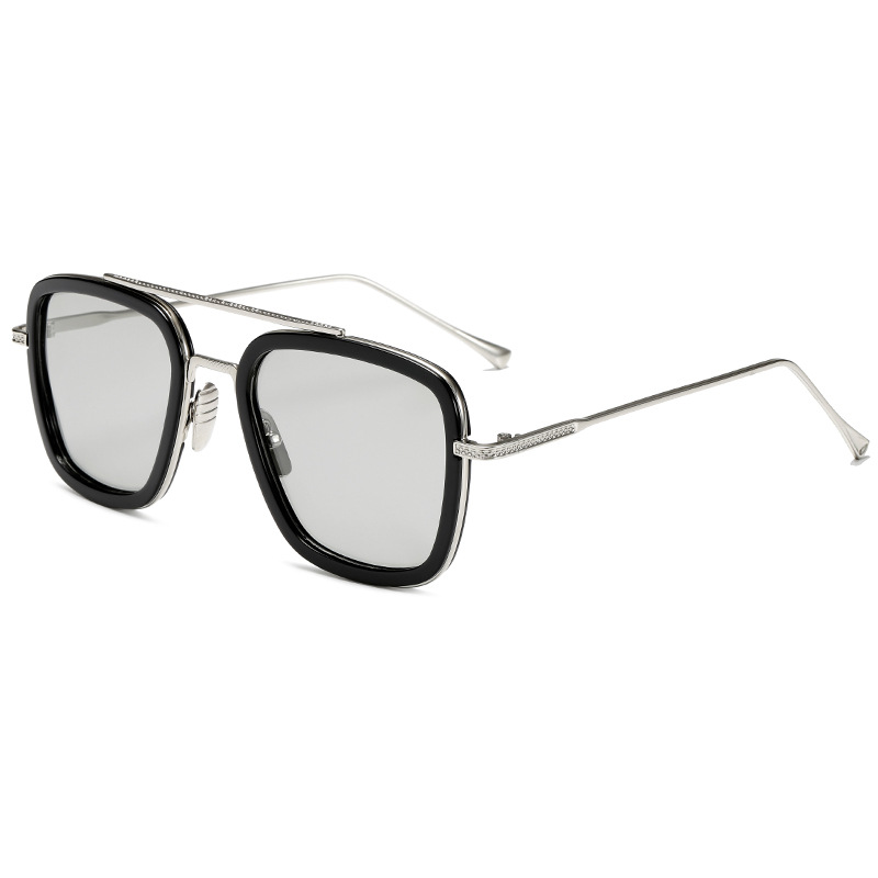 Title 2, New Fashion Sunglasses Men Metal Square Iron Ma...