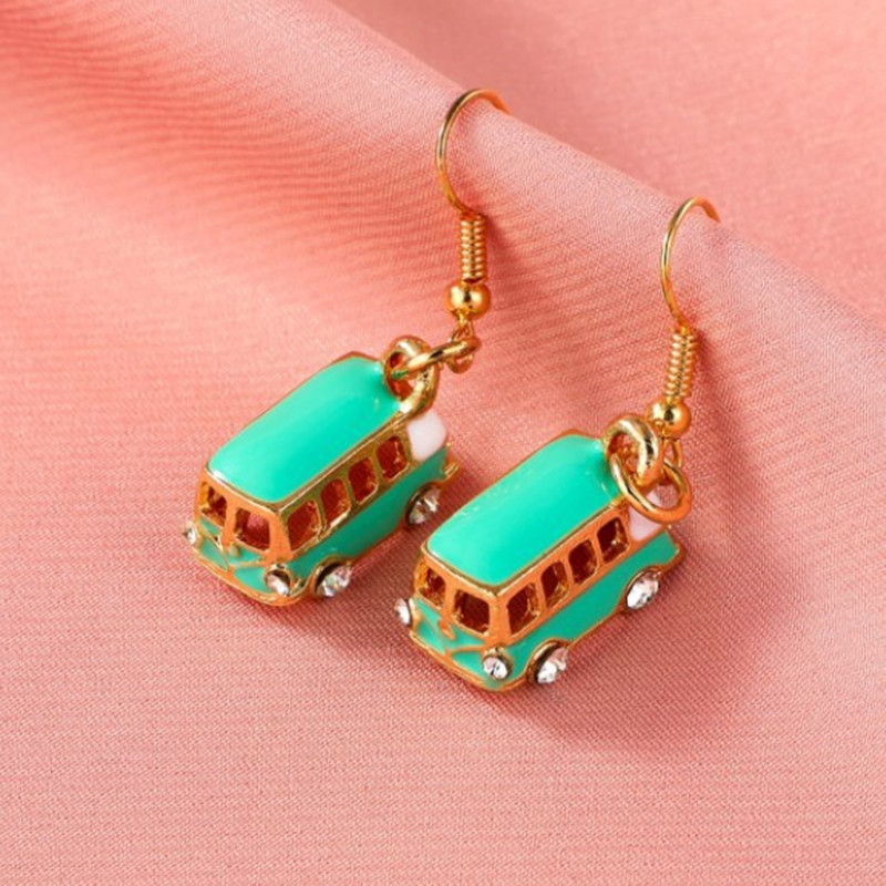 Women's Cartoon Cute Bus Earrings