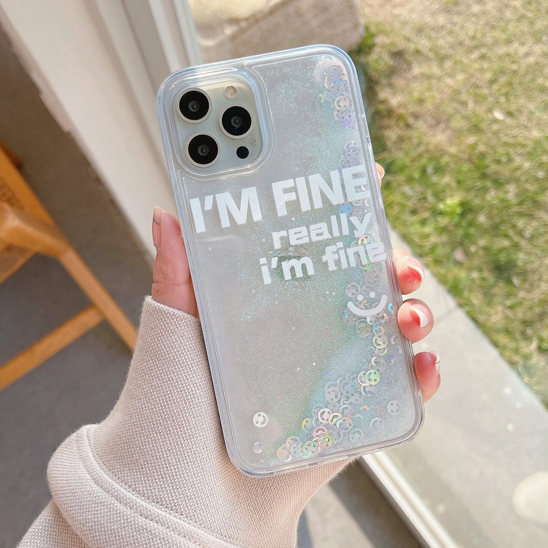 Acrylic Glitter Quicksand Shockproof Phone Case