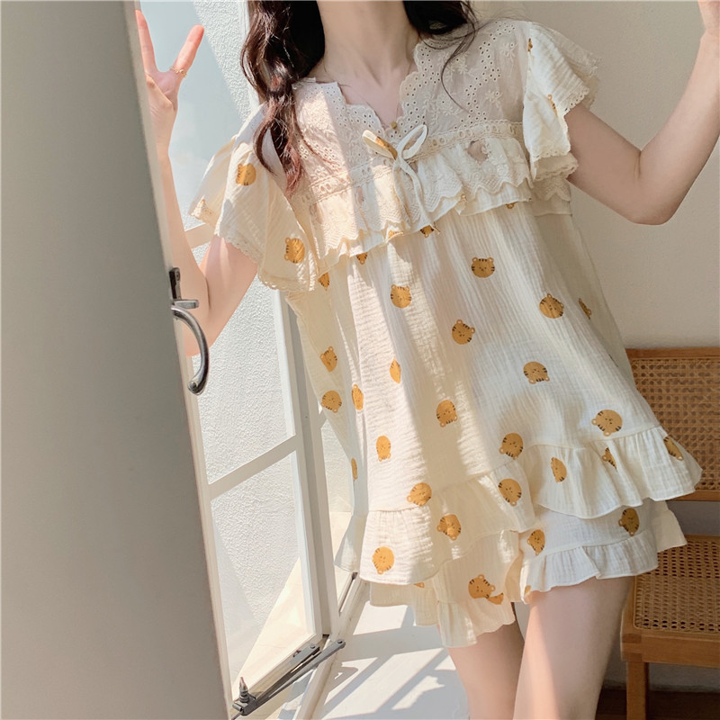 Title 3, Womens Fashion Tiger Head Print Lace Loose Com...