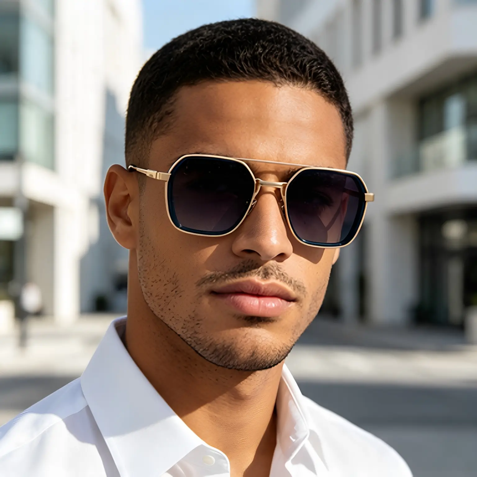 New Style Sunglasses For Men, Sun Protection, European And American Fashion, Square Frame, Personalized, Simple Sunglasses For Men, Cross-Border Wholesale Sungl