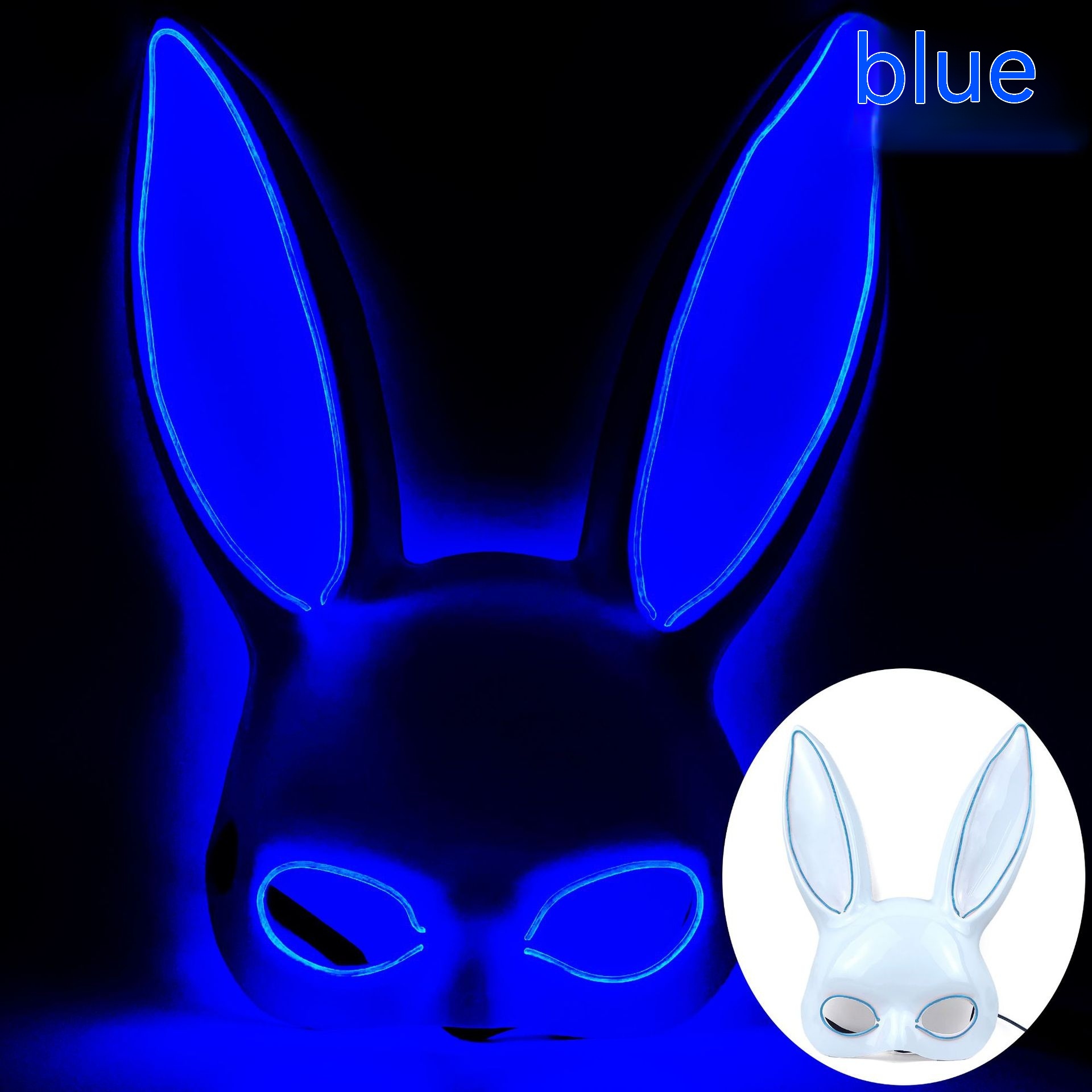 Blue White Bunny