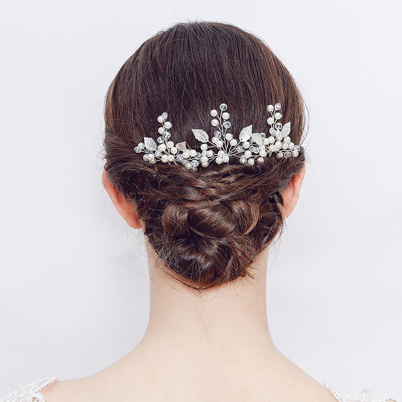 Alloy Leaf Bridal Hairpin — foto 2