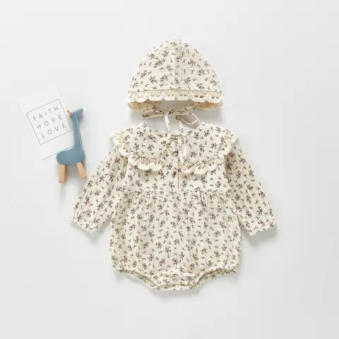 Autumn Baby Clothing Toddler Girls Bodysuits Big Collar Girl