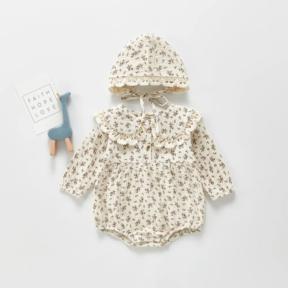 Autumn Baby Clothing Toddler Girls Bodysuits Big Collar Girl