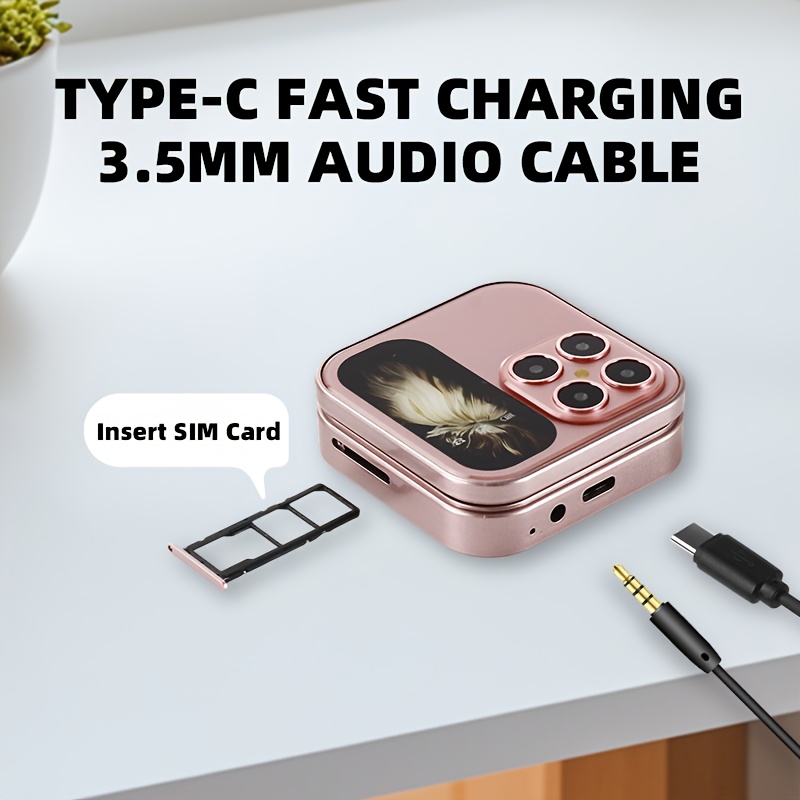 2G Mini Phone With Dual SIM Cards & Dual Standby - Compact Travel-Friendly Design, USB-C Charging, 2, 5-14V, 320x240 Resolution, Wireless Connectivity For Calls, Texts, Music - Ideal For Outdoor Activ