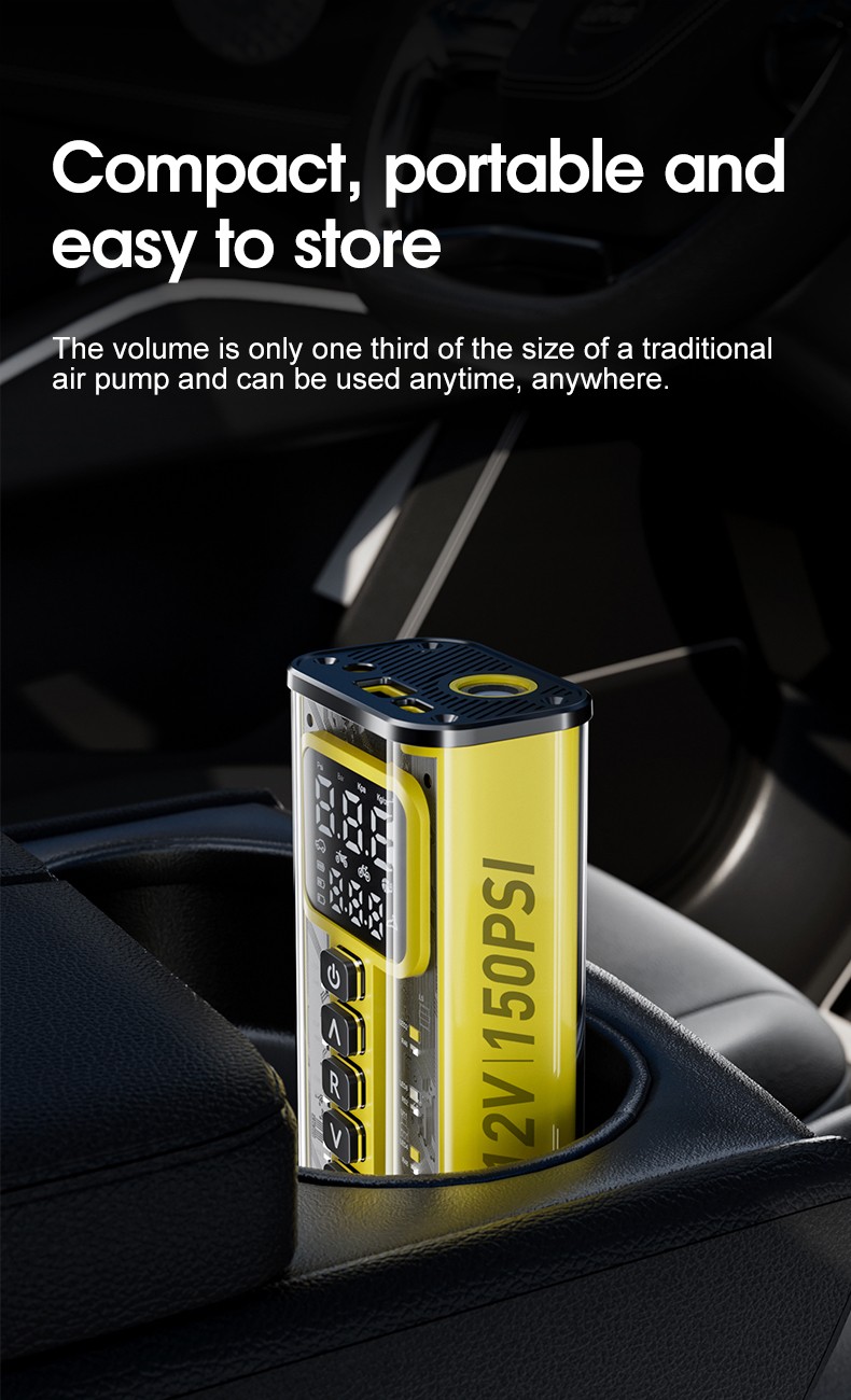 Car Tyre Inflator Cordless Digital Rechargeable Tire Air Compressor Pump Tool — image 9