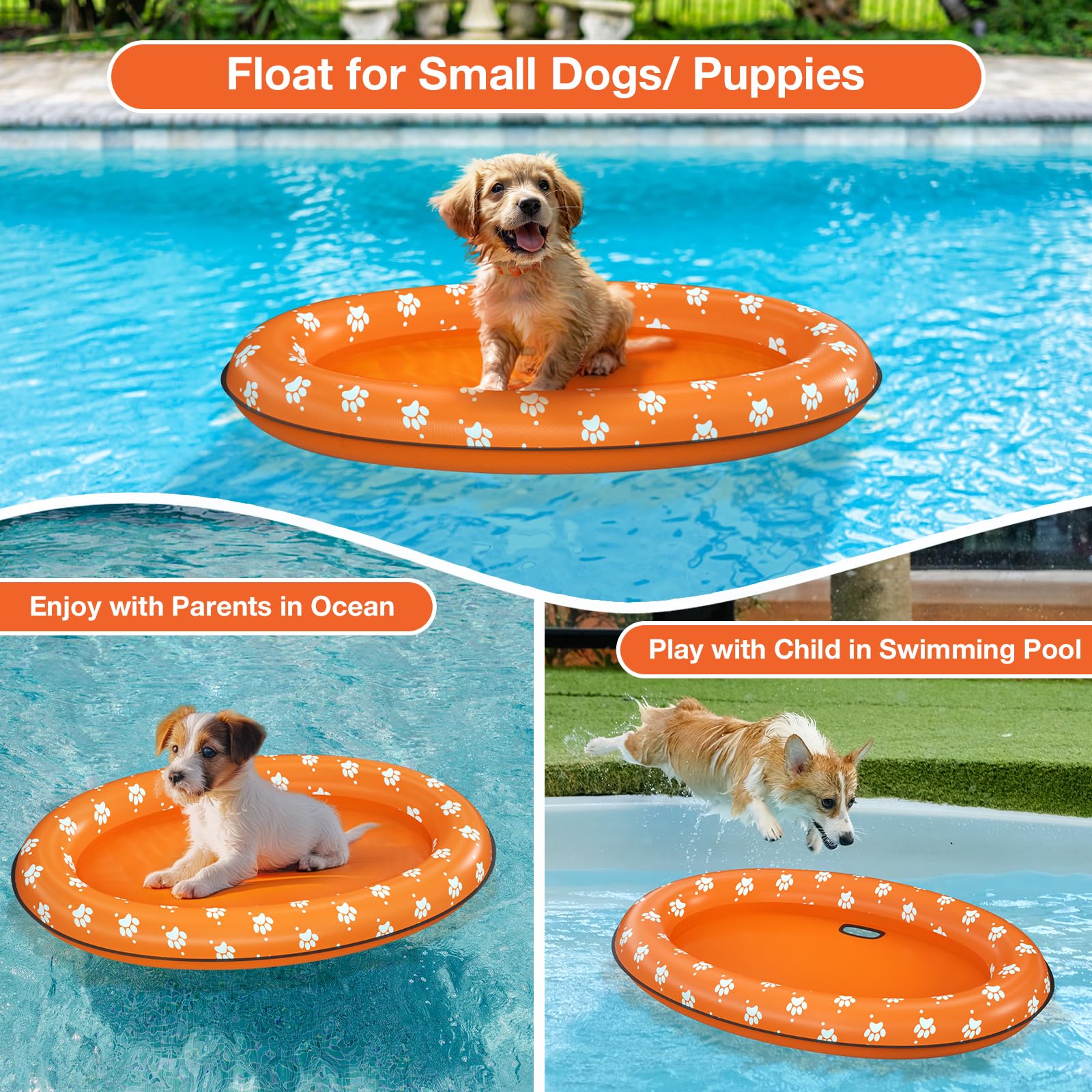 Pet Soft Dog Float Raft - Inflatable Dog Swimming Float For Summer