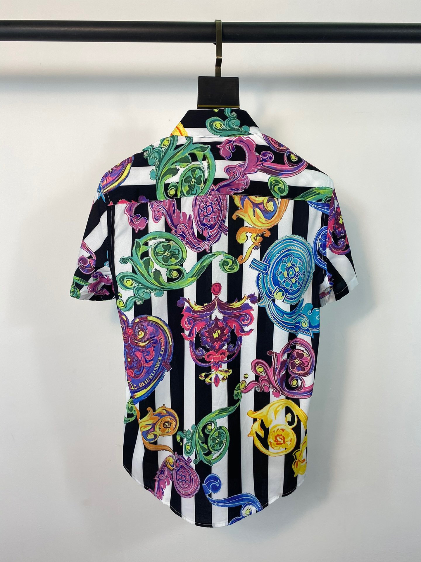 Summer New European And American Fashion Trend Beach Men's Printed Short-sleeved Shirt Tide