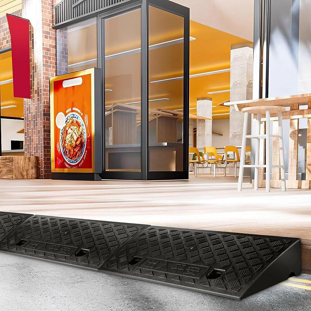 50X27X9 Vehicle Slope Ramp Universal Heavy Duty Rubber Kerb Ramps Car Bikes Threshold