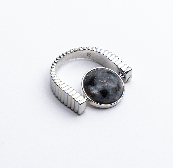 خواتم فتّيج سبينر بأحجار طبيعية مع دوارات قابلة للتبديل لتخفيف القلق والتوتر - هدايا مجوهرات