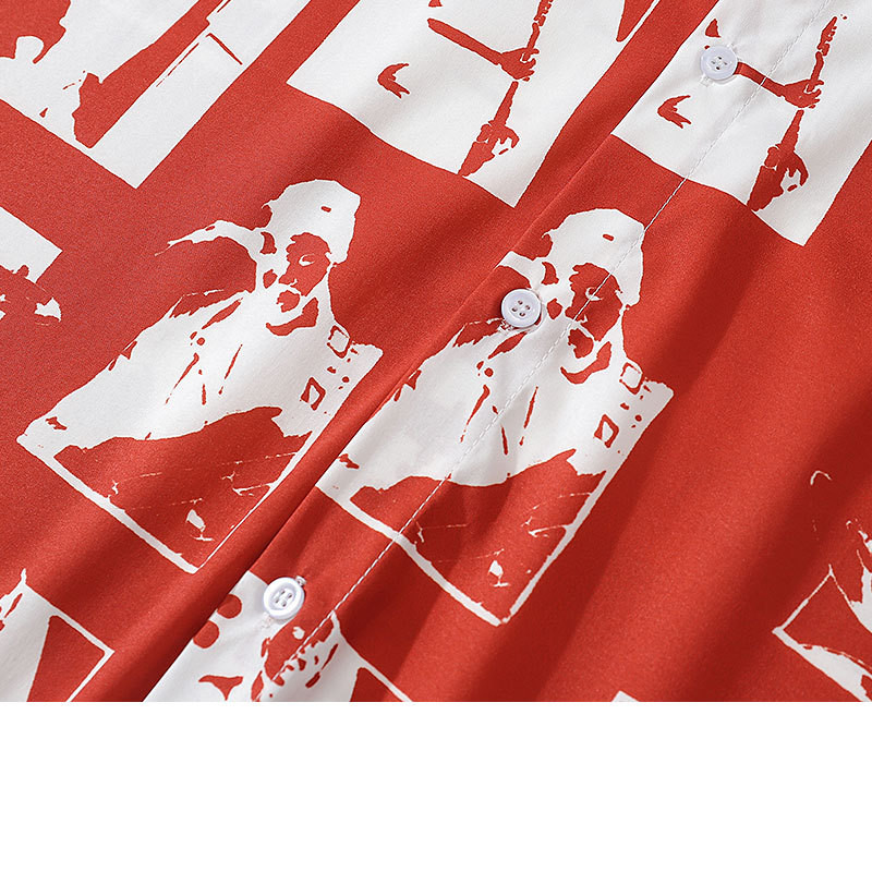 Street Character Print Long Sleeve Shirt