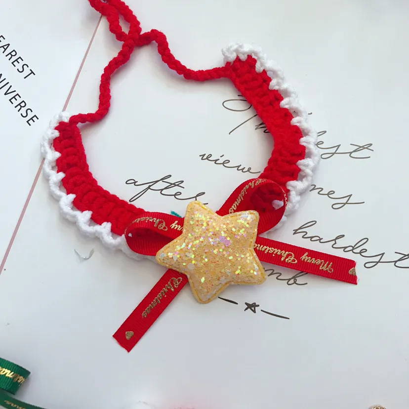 Wool Pet Collar Hand Woven Collar Christmas Pet Accessories – image 9