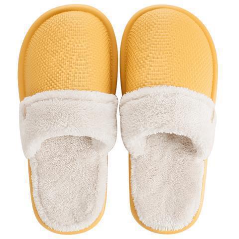Winter Home Slippers Detachable Washable House Shoes For Women Yellow - Shop at LoveMi